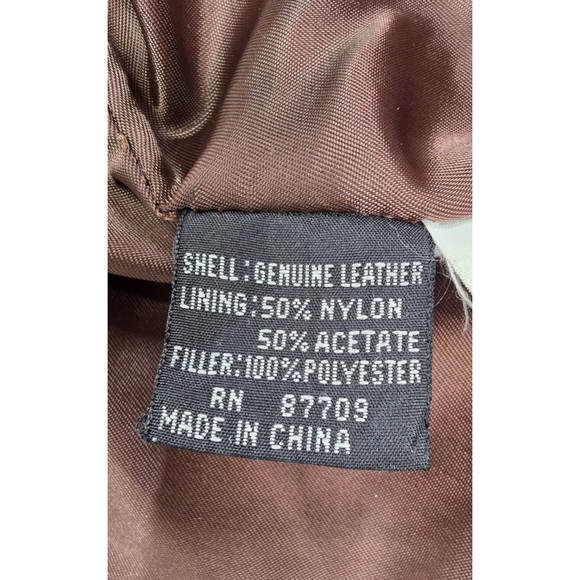 Americana Workwear Leather Limited Leather Jacket Men’s LT Brown Tall - Picture 7 of 11
